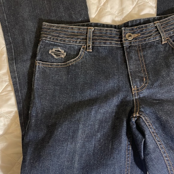 Harley Davison jeans Size 4 Dark Denim - Picture 3 of 5